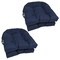 16-inch Outdoor Spun Polyester U-shaped Tufted Chair Cushions (Set of 4) - Azul